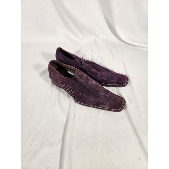 Fiesso By Aurelio Garcia Mens Shoe Square Toe Purple VTG Couture Hype Street 8.5 - Picture 1 of 11